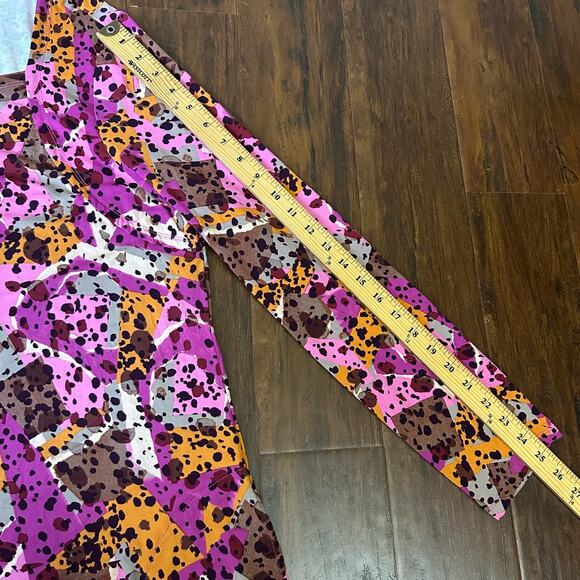 LOGO LORI GOLDSTEIN Marla Tunic Top Multicolor Abstract Boho Artsy - Picture 11 of 11